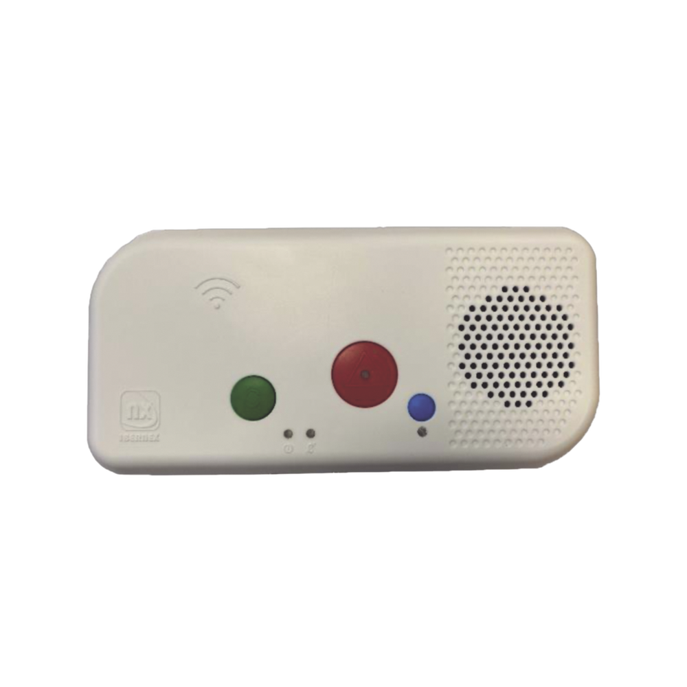 TERMINAL DE HABITACIÓN IP DE SUPERFICIE CON BOTON AZUL Y LECTOR RFID 125KHz