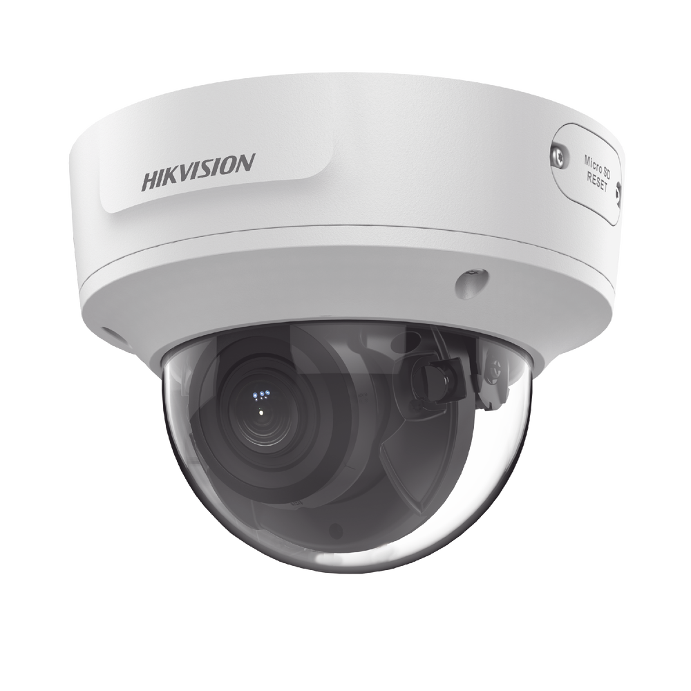 Domo IP 8 Megapixel / Lente Mot. 2.8 a 12 mm / 40 mts IR EXIR /Exterior IP67 / IK10 / WDR 120 dB / PoE / Videoanaliticos (Filtro de Falsas Alarmas) / Ultra Baja Iluminación / Entrada y Salida de Audio y Alarma