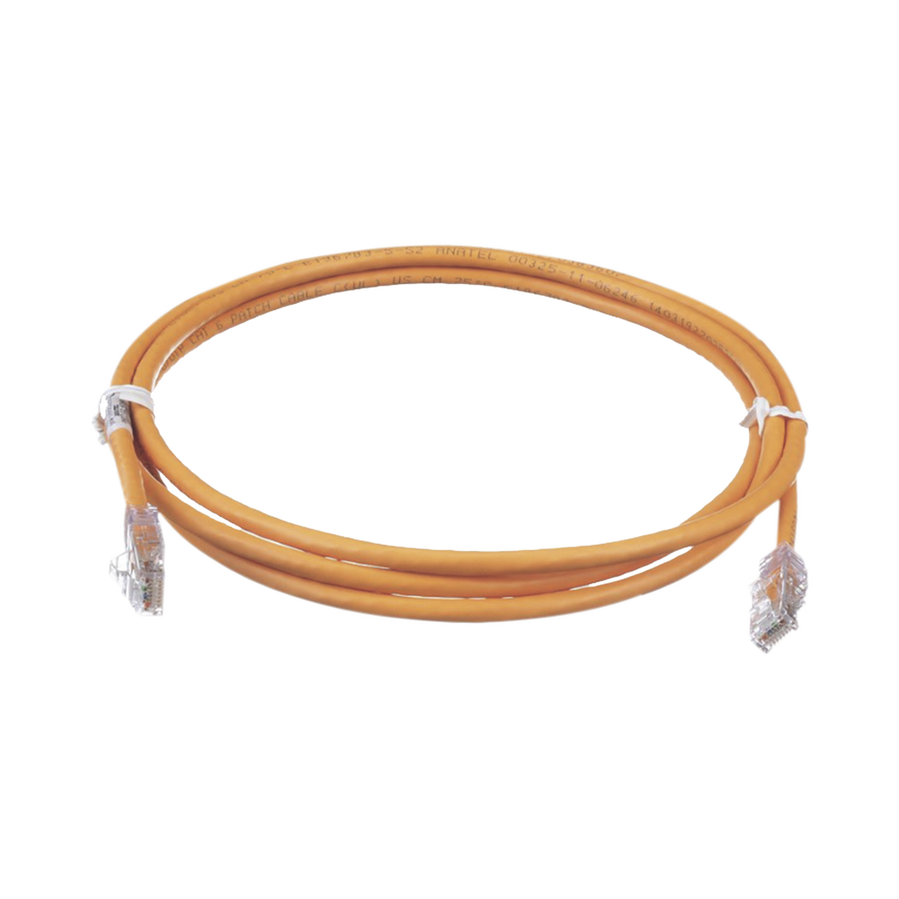 Cable de Parcheo TX6, UTP Cat6, 24 AWG, CM/LSZH, Color Naranja, 7ft