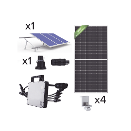Kit Solar para Interconexión de 1.5 kW de Potencia, 220 Vca con Microinversor HOYMILES y 4 Paneles de 450W ECO GREEN