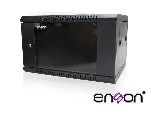GABINETE DE PARED ENSON ENS-RKGB6U 6UR PUERTA FRONTAL DE CRISTAL TEMPLADO CON CERRADURA DE SEGURIDAD RANURAS DE VENTILACION EN LA PARTE SUPERIOR PARA 2 VENTILADORES DE 11 CM ENSAMBLADO 600X450X368MM GABINETE DE PARED ENSON ENS-RKGB6U 6UR PUERTA FRONTAL DE CRISTAL TEMPLADO CON CERRADURA DE SEGURIDAD RANURAS DE VENTILACION EN LA PARTE SUPERIOR PARA 2 VENTILADORES DE 11 CM ENSAMBLADO 600X450X368MM