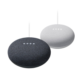 Kit Google Nest Mini Asistente de Voz, Inalámbrico, WiFi, Bluetooth, Negro + Gris