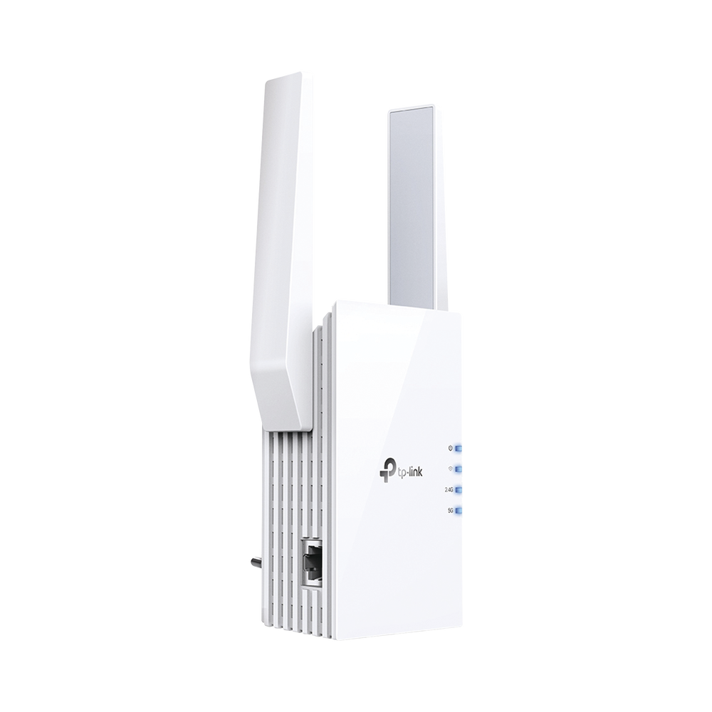 TP-Link RE505X - Extensor de Red Wi-Fi 6 AX1500 - 300 Mbps a 2.4GHz + 867Mbps a 5GHz-2 × antenas externas - 1 × puerto de 10/100 Mbps - enchufado a la pared