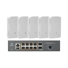Starter Kit Wi-Fi Empresarial de 5 Access Point PLE425 y 1 Switch PoE EX2010P
