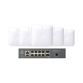 Starter Kit Wi-Fi Empresarial de 5 Access Point PLE410 y 1 Switch PoE EX2010P
