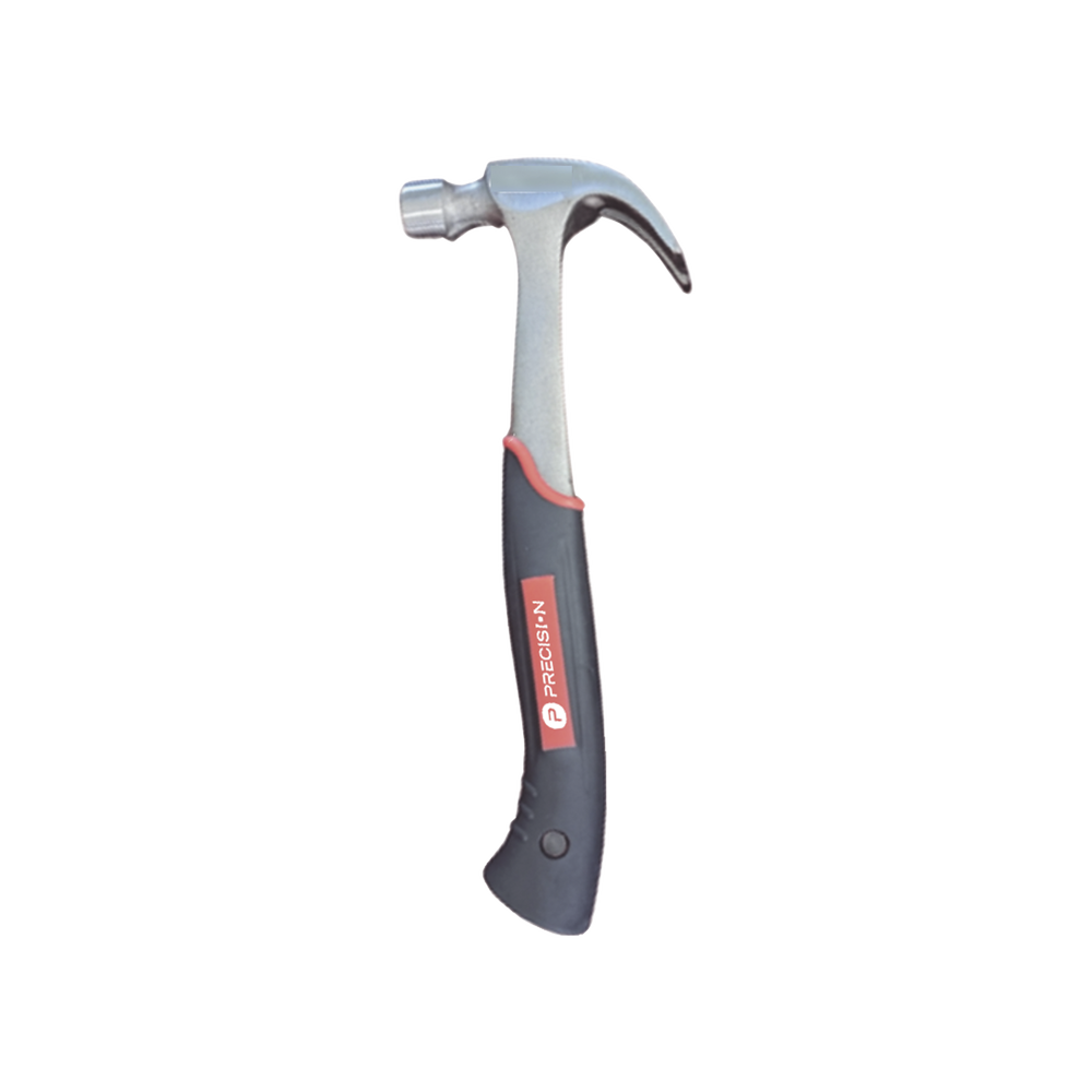 Martillo Uso Rudo de Acero Forjado de 16 oz. con Uña Curva. Con Sujetador de Clavos.