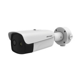 Bala IP Dual / Térmica 35 mm (384 X 288 ) / Óptico 14.8 mm (4 Megapixel) / 40 mts IR /Exterior IP66 / PoE / Termométrica / Detección de Temperatura