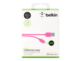 Belkin MIXIT Cable de carga y sincronización Lightning a USB - Cable Lightning - Lightning macho a USB macho - 1.2 m - rosa