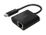 Belkin - Adaptador de carga y Ethernet - USB-C - Gigabit Ethernet x 1 + USB-C (solo alimentación) x 1