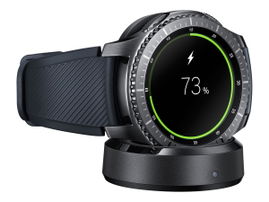 Samsung EP-YO760 - Base de carga para reloj inteligente - 700 mA - negro - para Samsung Gear S3 Classic, Gear S3 Frontier Samsung EP-YO760 - Base de carga para reloj inteligente - 700 mA - negro - para Samsung Gear S3 Classic, Gear S3 Frontier