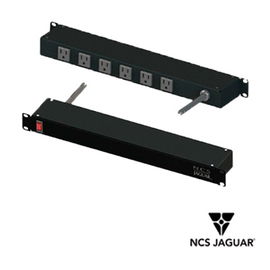 BARRA MULTICONTACTO HORIZONTAL PDU NCS JAGUAR 1PH-15A-06-515RTSS  NCS JAGUAR P/RACK O GABINETES ABARCA 1UR CON PROTECCION DE CORRIENTE DE 15 AMPERIOS RESETEABLE 6 CONTACTOS TIPO NEMA 5-15R  VOLTAJE VAC 110-127V 50/60HZ PESO DE 2 KG CUMPLE CON NORMA E