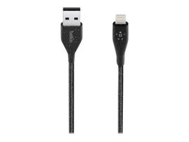 Belkin DuraTek Plus - Cable Lightning - USB macho a Lightning macho - 1.22 m - negro - para Apple iPad/iPhone/iPod (Lightning)