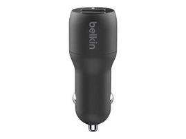 Belkin Dual Charger - Adaptador de corriente para el coche - 24 vatios - 4.8 A - 2 conectores de salida (USB) - negro Belkin Dual Charger - Adaptador de corriente para el coche - 24 vatios - 4.8 A - 2 conectores de salida (USB) - negro
