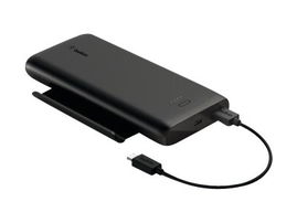 Belkin - Cargador portátil - 10000 mAh - 2 conectores de salida (USB, 24 pin USB-C) - negro