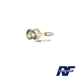 Conector BNC Macho de Anillo Plegable para Cables RG-316/U, BELDEN 84316. Conector BNC Macho de Anillo Plegable para Cables RG-316/U, BELDEN 84316.