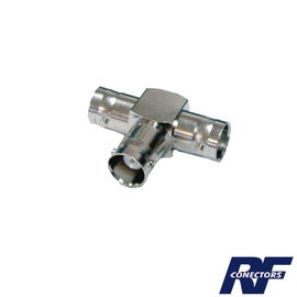 Adaptador Triple en T para 50 Ohm de BNC Hembra a Doble BNC Hembras, Níquel/ Plata/ Teflón. Adaptador Triple en T para 50 Ohm de BNC Hembra a Doble BNC Hembras, Níquel/ Plata/ Teflón.
