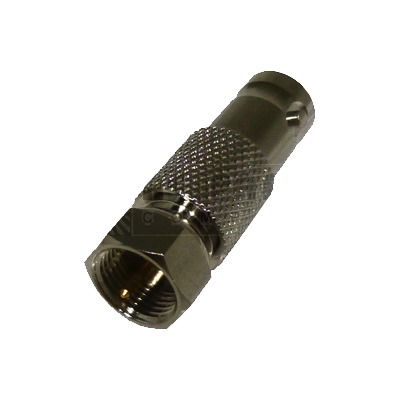 Adaptador en Linea para Video, de Conector BNC Hembra a F Macho, 50 Ohm, Níquel / Oro / Delrin. Adaptador en Linea para Video, de Conector BNC Hembra a F Macho, 50 Ohm, Níquel / Oro / Delrin.