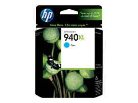 HP 940XL - 16 ml - Alto rendimiento - cián - original - cartucho de tinta - para Officejet Pro 8000, 8500, 8500 A909a, 8500A, 8500A A910a