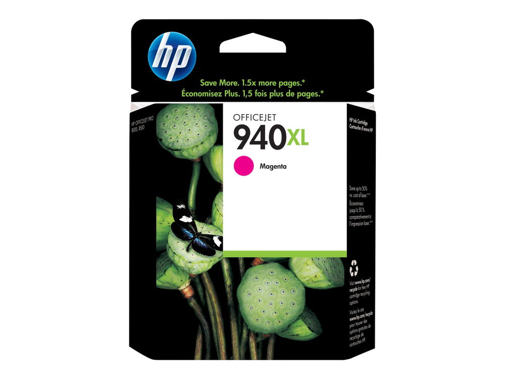 HP 940XL - 16 ml - Alto rendimiento - magenta - original - cartucho de tinta - para Officejet Pro 8000, 8500, 8500 A909a, 8500A, 8500A A910a