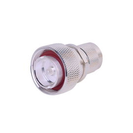 Adaptador en Línea de Conector DIN 7-16 Macho a N Macho, Plata / Plata / Teflón. Adaptador en Línea de Conector DIN 7-16 Macho a N Macho, Plata / Plata / Teflón.