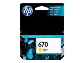 HP 670 - Amarillo - original - Ink Advantage - cartucho de tinta - para Deskjet Ink Advantage 3525, Ink Advantage 46XX, Ink Advantage 5525, Ink Advantage 6525