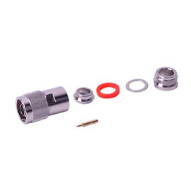 Conector N Macho de Rosca para RG-213/U (8267), RG-214 (8268), RG-8/U (8237), Niquel/ Oro/ Teflón. Conector N Macho de Rosca para RG-213/U (8267), RG-214 (8268), RG-8/U (8237), Niquel/ Oro/ Teflón.