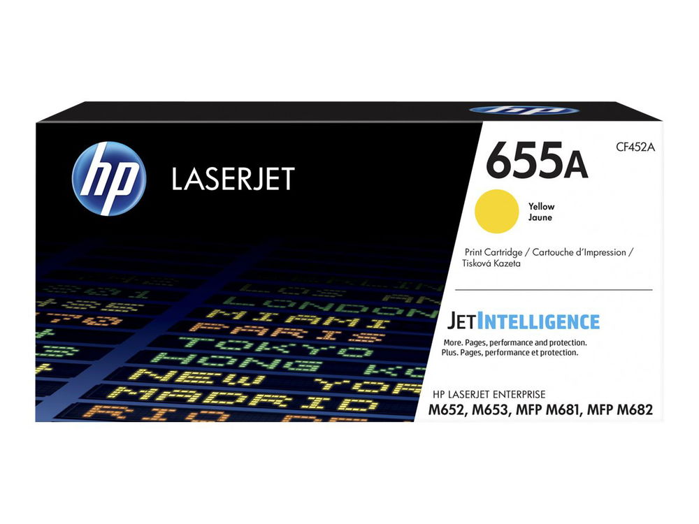 HP 655A - Amarillo - original - LaserJet - cartucho de tóner (CF452A) - para Color LaserJet Managed Flow MFP M681; LaserJet Enterprise Flow MFP M681, MFP M682
