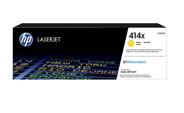 HP 414X - Alto rendimiento - amarillo - original - LaserJet - cartucho de tóner (W2022X) - para Color LaserJet Enterprise M455, MFP M480; Color LaserJet Pro M454, M479, MFP M479 HP 414X - Alto rendimiento - amarillo - original - LaserJet - cartucho de tóner (W2022X) - para Color LaserJet Enterprise M455, MFP M480; Color LaserJet Pro M454, M479, MFP M479