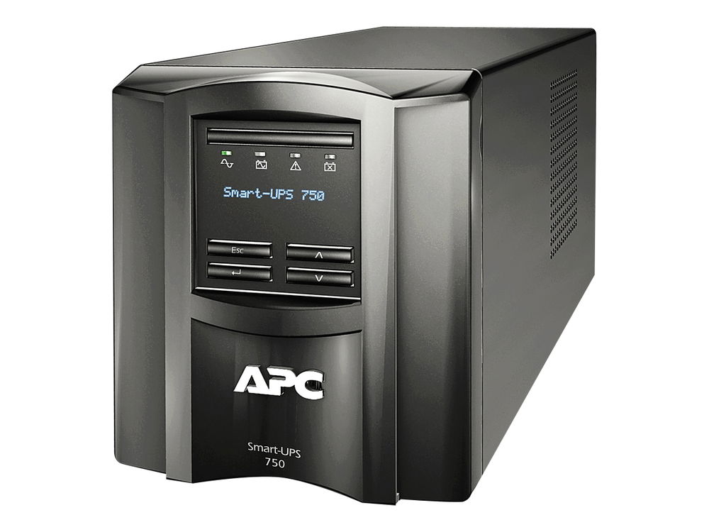 APC Smart-UPS 750VA LCD - UPS - CA 120 V - 500 vatios - 750 VA - Ethernet, RS-232, USB - conectores de salida: 6 - negro - con APC SmartConnect