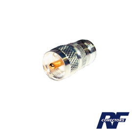 Adaptador en Línea de Conector N Hembra a UHF Macho (PL-259), Plata/ Oro/ Teflón. Adaptador en Línea de Conector N Hembra a UHF Macho (PL-259), Plata/ Oro/ Teflón.