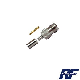 Conector TNC Hembra de Anillo Plegable para Cables RG-58/U, RG-142/U, Niquel /Oro /Delrin. Conector TNC Hembra de Anillo Plegable para Cables RG-58/U, RG-142/U, Niquel /Oro /Delrin.