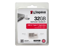 Kingston DataTraveler microDuo 3C - Unidad flash USB - 32 GB - USB 3.1 / USB-C - para Apple MacBook (Early 2015, Early 2016, Mid 2017); MacBook Air (Late 2018); MacBook Pro (Late 2016, Mid 2017, Mid 2018)