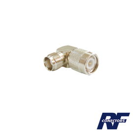 Adaptador en Ángulo Recto de Conector TNC Macho a TNC Hembra, Níquel/ Oro/ Teflón. Adaptador en Ángulo Recto de Conector TNC Macho a TNC Hembra, Níquel/ Oro/ Teflón.