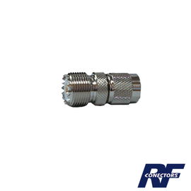 Adaptador en Línea de Conector TNC Macho a Conector UHF Hembra (SO-239), Níquel/ Oro/ Teflón. Adaptador en Línea de Conector TNC Macho a Conector UHF Hembra (SO-239), Níquel/ Oro/ Teflón.