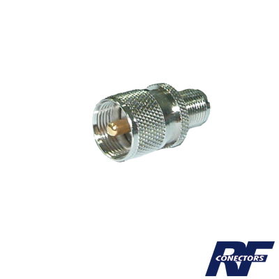 Adaptador en Línea de Conector TNC Hembra a UHF Macho (PL-259), Níquel/ Oro/ Teflón. Adaptador en Línea de Conector TNC Hembra a UHF Macho (PL-259), Níquel/ Oro/ Teflón.