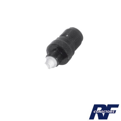 Adaptador TNC Hembra a FME Hembra, Niple Europeo, Níquel/ Oro/ Teflón.