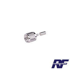 Conector UHF Macho (PL-259) de anillo plegable para cables RG-58/U, RG-142/U. Conector UHF Macho (PL-259) de anillo plegable para cables RG-58/U, RG-142/U.