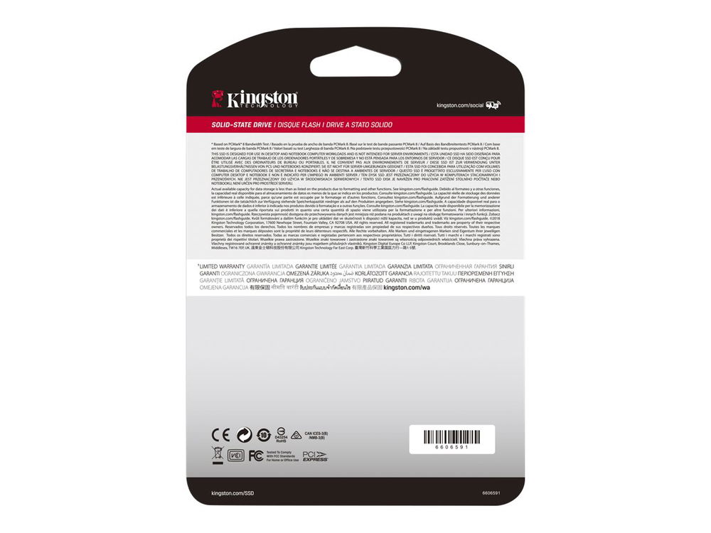 Kingston A2000 - SSD - cifrado - 250 GB - interno - M.2 2280 - PCIe 3.0 x4 (NVMe) - AES de 256 bits Kingston A2000 - SSD - cifrado - 250 GB - interno - M.2 2280 - PCIe 3.0 x4 (NVMe) - AES de 256 bits