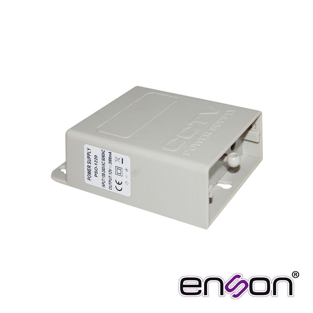FUENTE DE PODER PARA EXTERIOR ENSON PS0-1220 EXT RESISTENTE A INTEMPERIE DE 12 VCD A 2A IDEAL PARA ALIMENTACION DE EQUIPOS DE CCTV Y ACCESO EN EL EXTERIOR