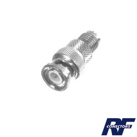 Adaptador en Línea de Conector Mini-UHF Hembra a BNC Macho, Níquel/ Oro/ Teflón. Adaptador en Línea de Conector Mini-UHF Hembra a BNC Macho, Níquel/ Oro/ Teflón.