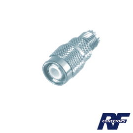 Adaptador en Línea de Conector Mini-UHF Hembra a TNC Macho, Níquel/ Oro/ Teflón. Adaptador en Línea de Conector Mini-UHF Hembra a TNC Macho, Níquel/ Oro/ Teflón.