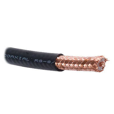 Cable con blindaje de malla trenzada de cobre 97%, aislamiento de polietilleno espumado. Cable con blindaje de malla trenzada de cobre 97%, aislamiento de polietilleno espumado.