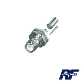 Conector TNC Hembra Inverso para chasis de anillo plegable para cable RG-58/U. Conector TNC Hembra Inverso para chasis de anillo plegable para cable RG-58/U.