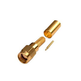 Conector SMA Macho de Anillo Plegable para Cable RG-58/U, Oro/Oro/Teflón. Conector SMA Macho de Anillo Plegable para Cable RG-58/U, Oro/Oro/Teflón.