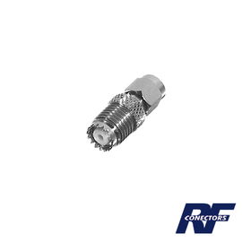 Adaptador en Línea, de Conector SMA Macho a Mini-UHF Hembra, Níquel/ Oro/ Teflón.Au/Teflón. Adaptador en Línea, de Conector SMA Macho a Mini-UHF Hembra, Níquel/ Oro/ Teflón.Au/Teflón.