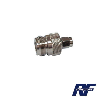 Adaptador en Linea de Conector SMA Macho a N Hembra, Niquel/ Oro/ Teflón. Adaptador en Linea de Conector SMA Macho a N Hembra, Niquel/ Oro/ Teflón.