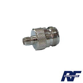 Adaptador en Línea de Conector SMA Hembra a N Hembra, Níquel/ Oro/ Teflón. Adaptador en Línea de Conector SMA Hembra a N Hembra, Níquel/ Oro/ Teflón.