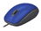 Logitech M110 Silent - Ratón - diestro y zurdo - óptico - 3 botones - cableado - USB - azul