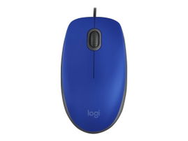 Logitech M110 Silent - Ratón - diestro y zurdo - óptico - 3 botones - cableado - USB - azul