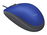 Logitech M110 Silent - Ratón - diestro y zurdo - óptico - 3 botones - cableado - USB - azul